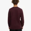 T-shirt bio à manches longues oversize - Rouge sang de bœuf