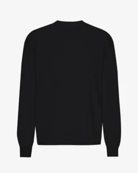 T-shirt bio oversize à manches longues - Noir profond