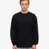 T-shirt bio oversize à manches longues - Noir profond