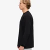 T-shirt bio oversize à manches longues - Noir profond