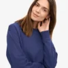 T-shirt Classic Organic à col rond pour femme - Bleu marine