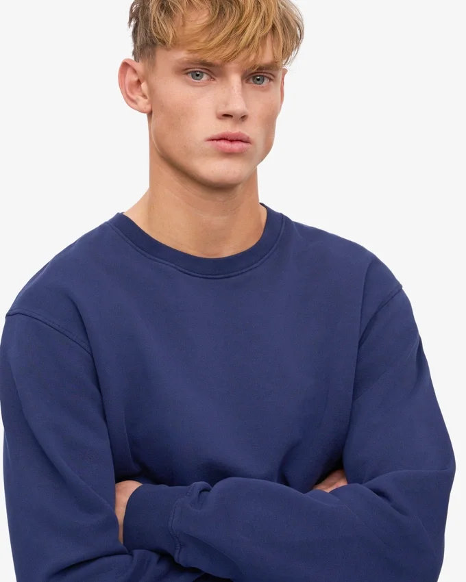 T-shirt Classic Organic en coton bio à col rond - Bleu marine