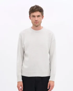 T-shirt classique en laine mérinos – Mélange neige