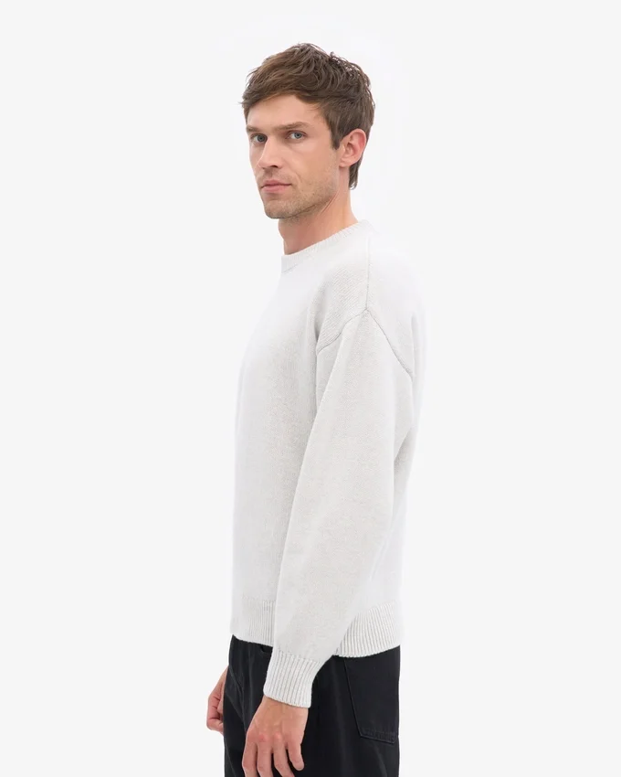 T-shirt classique en laine mérinos - Mélange neige