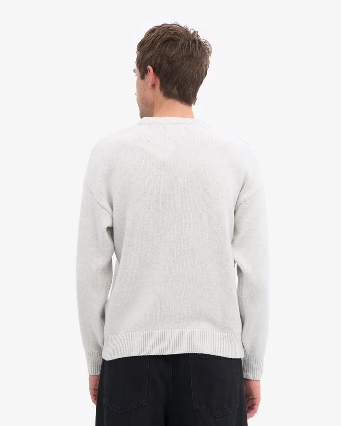 T-shirt classique en laine mérinos - Mélange neige