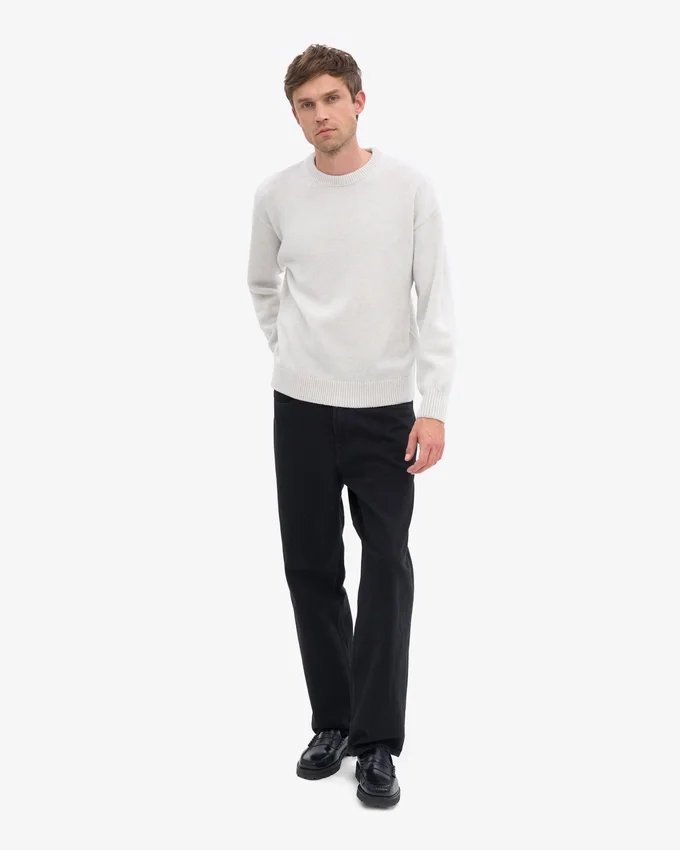 T-shirt classique en laine mérinos - Mélange neige
