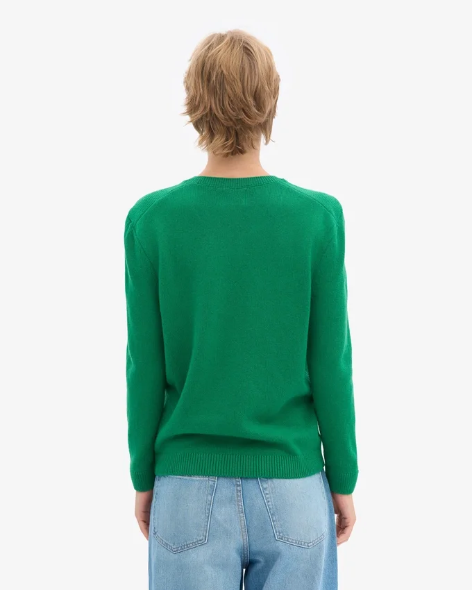 T-shirt classique en laine mérinos pour femme - Vert Kelly
