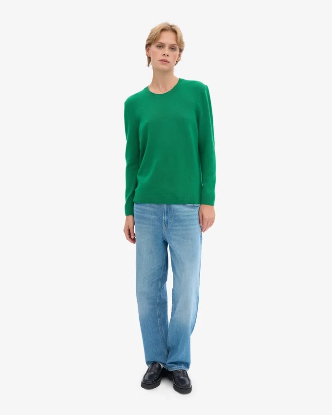 T-shirt classique en laine mérinos pour femme - Vert Kelly