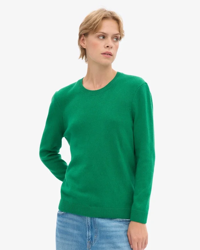 T-shirt classique en laine mérinos pour femme - Vert Kelly