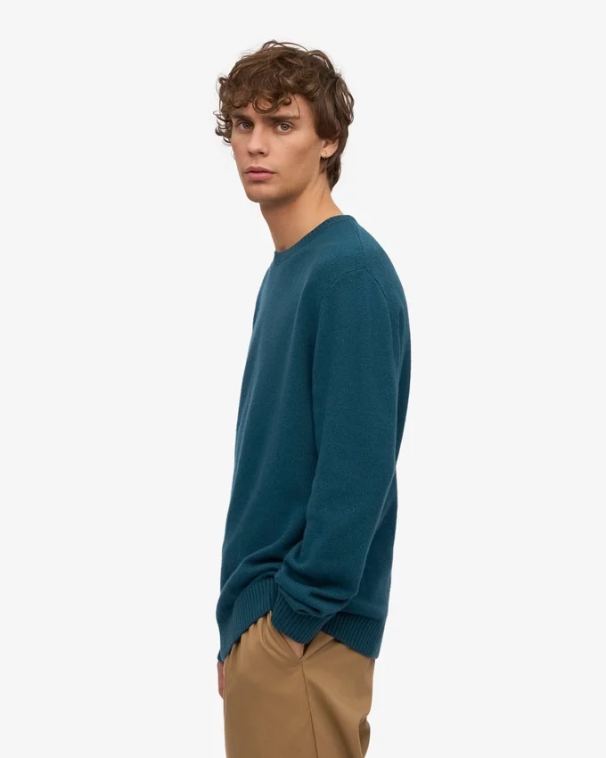 T-shirt classique en laine mérinos - Vert océan