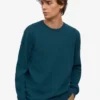 T-shirt classique en laine mérinos - Vert océan