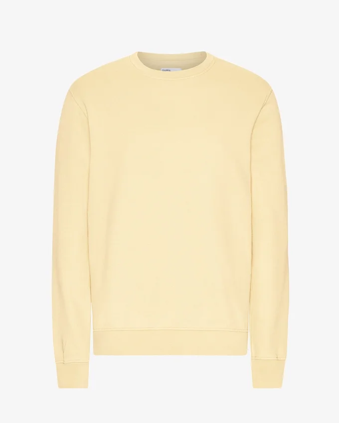 T-shirt à col rond Classic Organic en coton bio - Jaune pâle