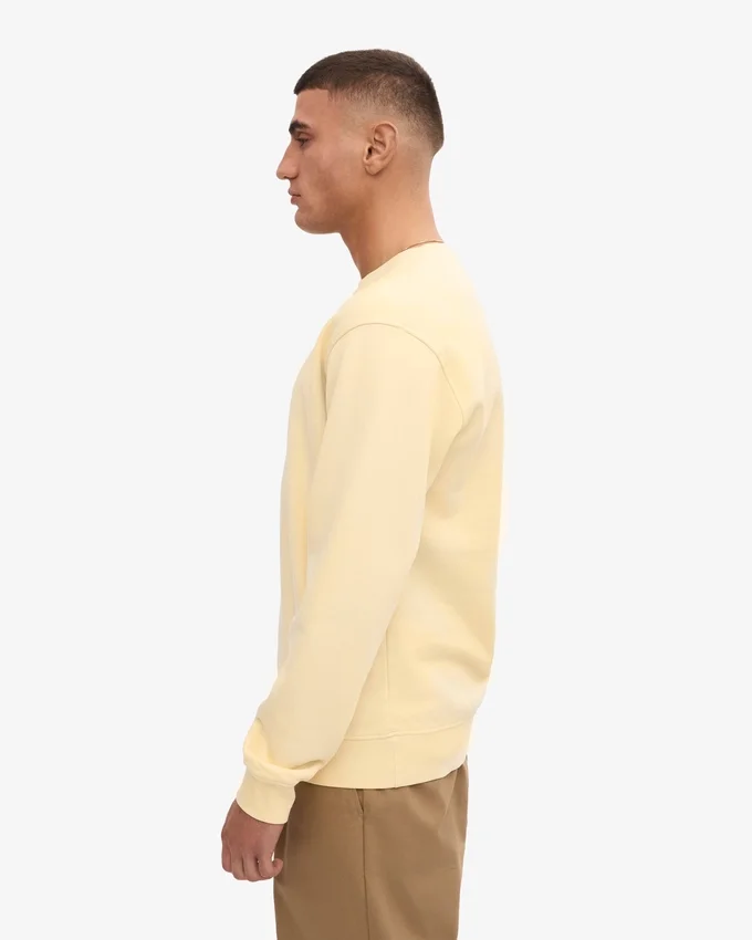 T-shirt à col rond Classic Organic en coton bio - Jaune pâle