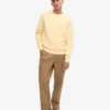 T-shirt à col rond Classic Organic en coton bio - Jaune pâle