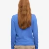 T-shirt à col rond en laine mérinos légère pour femme - Bleu Pacifique