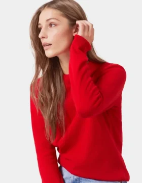 T-shirt à col rond en laine mérinos légère pour femme – Vert océan