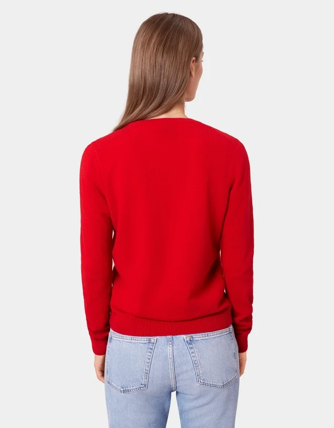 T-shirt à col rond en laine mérinos légère pour femme - Vert océan