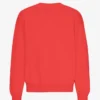 T-shirt à col rond oversize bio - Rouge mandarine