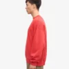 T-shirt à col rond oversize bio - Rouge mandarine