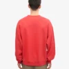 T-shirt à col rond oversize bio - Rouge mandarine