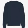 T-shirt à col rond oversize en coton bio - Bleu marine
