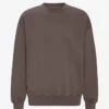 T-shirt à col rond oversize en coton bio - Boue délavée