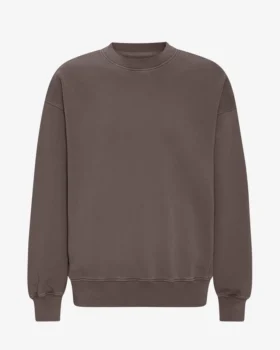 T-shirt à col rond oversize en coton bio - Boue délavée