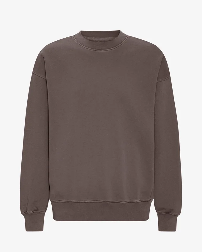 T-shirt à col rond oversize en coton bio - Boue délavée