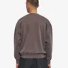 T-shirt à col rond oversize en coton bio - Boue délavée