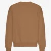 T-shirt à col rond oversize en coton bio - Camel Sahara