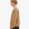 T-shirt à col rond oversize en coton bio - Camel Sahara