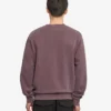 T-shirt à col rond oversize en coton bio - Raisin délavé