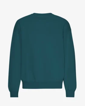 T-shirt à col rond oversize en coton bio - Vert océan