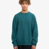 T-shirt à col rond oversize en coton bio - Vert océan