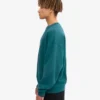 T-shirt à col rond oversize en coton bio - Vert océan
