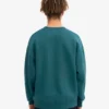 T-shirt à col rond oversize en coton bio - Vert océan