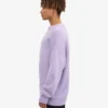 T-shirt à col rond oversize en laine mérinos - Lavande douce