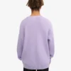 T-shirt à col rond oversize en laine mérinos - Lavande douce