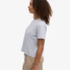T-shirt court ample bio - Bleu polaire