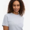T-shirt court ample bio - Bleu polaire