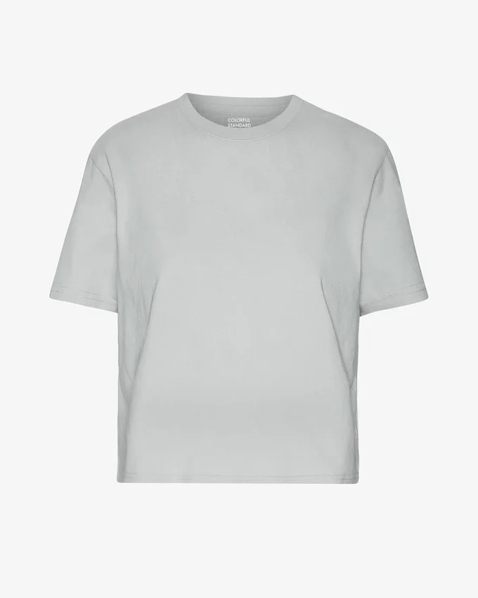 T-shirt court ample bio - Gris délavé