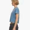 T-shirt court ample bio - Indigo délavé