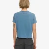 T-shirt court ample bio - Indigo délavé