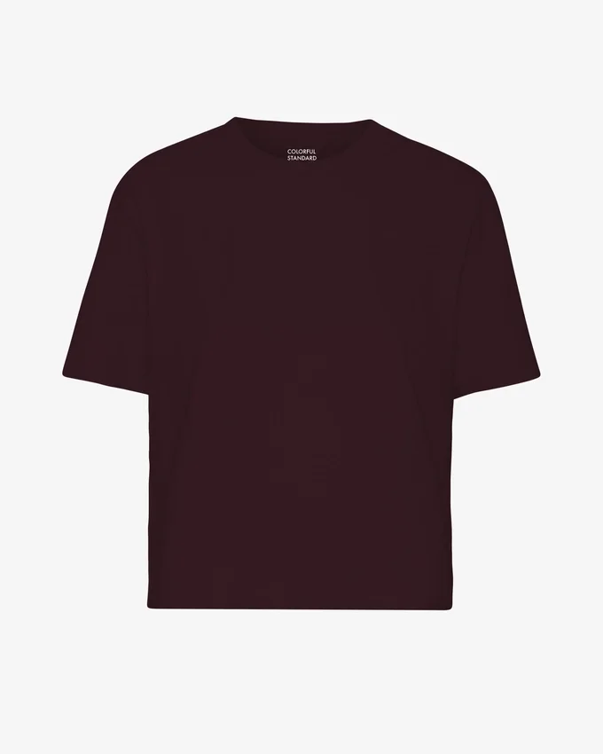 T-shirt court ample bio - Rouge sang de bœuf