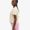 T-shirt court ample en coton bio - Blanc ivoire