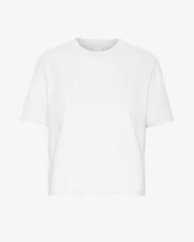 T-shirt court ample en coton bio - Blanc optique