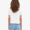 T-shirt court ample en coton bio - Blanc optique