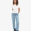 T-shirt court ample en coton bio - Blanc optique