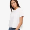 T-shirt court ample en coton bio - Blanc optique
