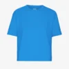 T-shirt court ample en coton bio - Bleu Pacifique